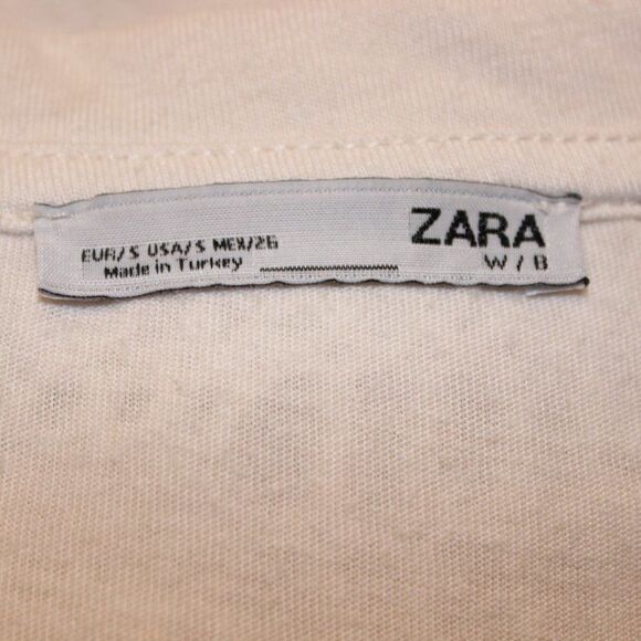 ZARA Ivory  Long Sleeve Top women Size Small - Picture 7 of 7